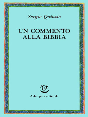 cover image of Un commento alla Bibbia